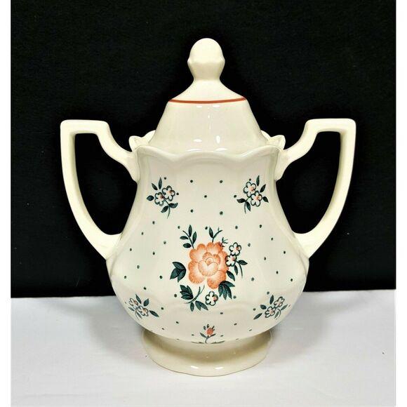 Johnson Bros Monticello Ironstone Sugar Bowl w/ Lid 2 handles England 1983-84 - Picture 1 of 4
